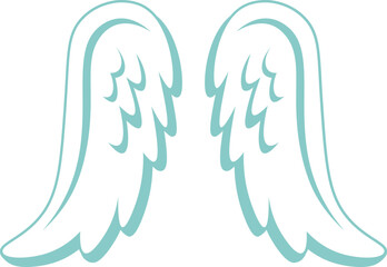 Cartoon Angel Wings vector illustration