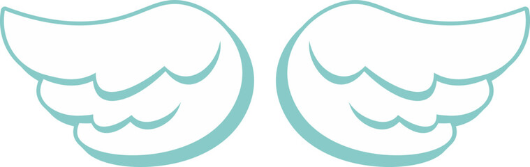 Cartoon Angel Wings vector illustration