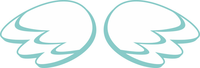 Fototapeta premium Cartoon Angel Wings vector illustration