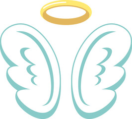 Cartoon Angel Wings vector illustration