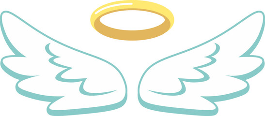 Cartoon Angel Wings vector illustration