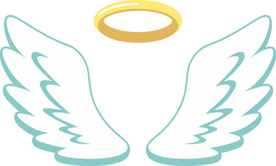 Cartoon Angel Wings vector illustration