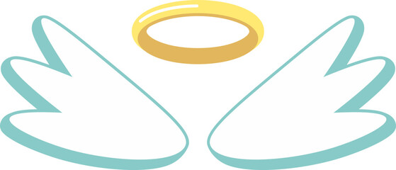 Cartoon Angel Wings vector illustration