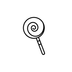 lolipop icon vector illustration outline style design. isolated on white background eps 10