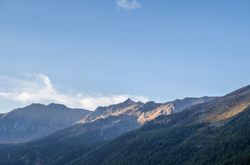 mountains in Kurzras in South Tyrol