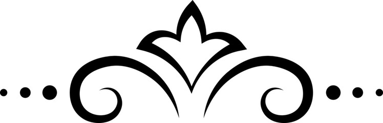 Calligraphy Swirl Decorative Design Element