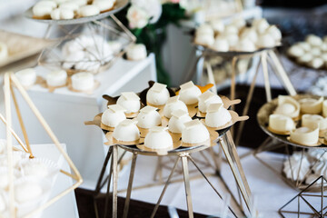 Buffet with a variety of delicious sweets, food ideas, celebration