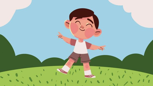 little boy kid character animation