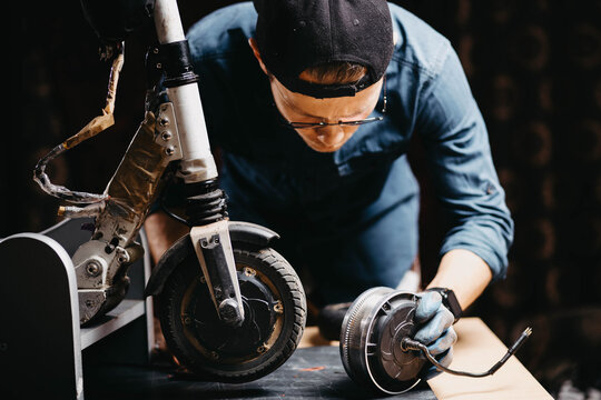 Repair And Maintenance Of An Electric Scooter, Replacement Of The Electric Motor Of A Custom Electric Scooter.