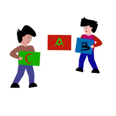 problem solving vector illustration