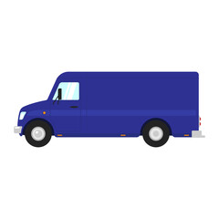 Truck icon. Van. Color silhouette. Side view. Vector simple flat graphic illustration. Isolated object on a white background. Isolate.