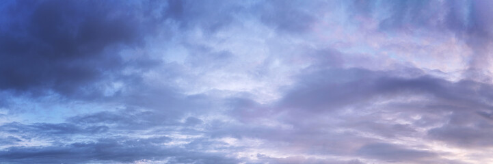 Dark dramatic overcast in the sky large panoramic view