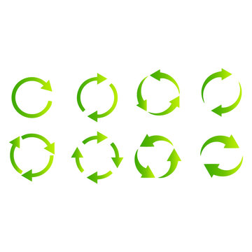 green recycling symbol of ecologically icons vector design 