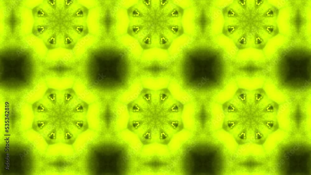 Poster shimmering geometric pattern in style of kaleidoscope. motion. kaleidoscopic pattern flickers with n