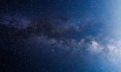 Fototapeta na wymiar Beautiful bright milky way galaxy. Night photography, starry sky.