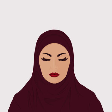 Muslim woman in hijab. Portrait of woman in hijab.