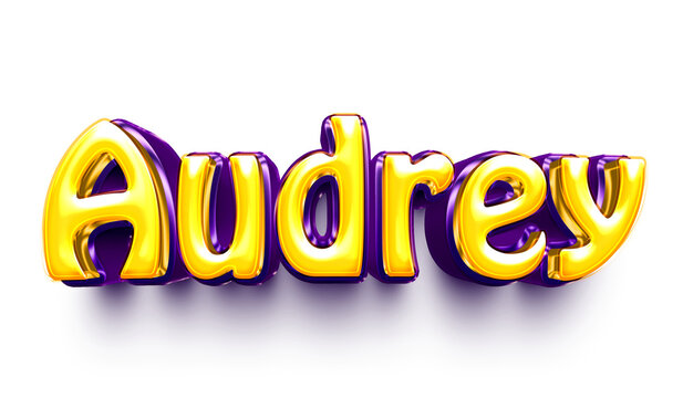 name of girls bubbly celebration decoration hanging air balloon shiny audrey