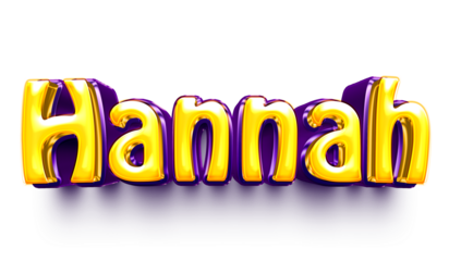 name of girls bubbly celebration decoration hanging air balloon shiny hannah