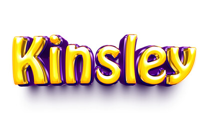 name of girls bubbly celebration decoration hanging air balloon shiny kinsley