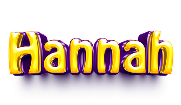 name of girls bubbly celebration decoration hanging air balloon shiny hannah