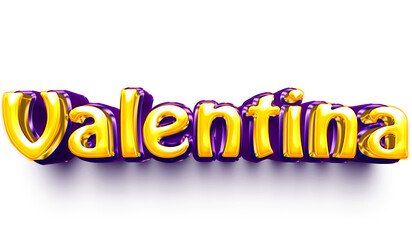 name of girls bubbly celebration decoration hanging air balloon shiny valentina