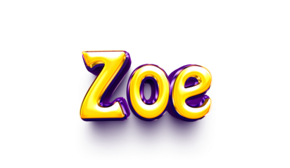 name of girls bubbly celebration decoration hanging air balloon shiny zoe