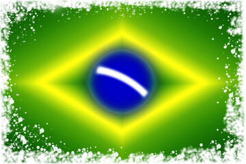 Background with stylized Brazilian flag