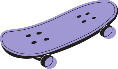 playing skateboard hobby and free time activity clipart