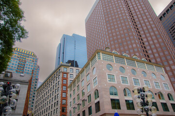 Obraz premium View of a corner of the city of Boston, Massachussetts, USA and its architecture