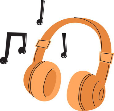 Listening Music Hobby And Free Time Activity Clipart