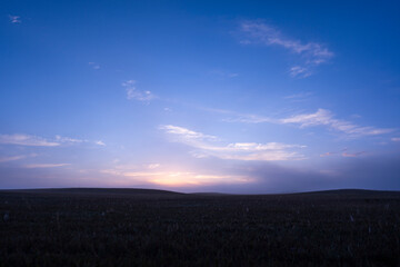 Foggy Morning On Great Planes of Wyoming Pink and Blue Sunrise Early Morning Adventure Valley Back Lit