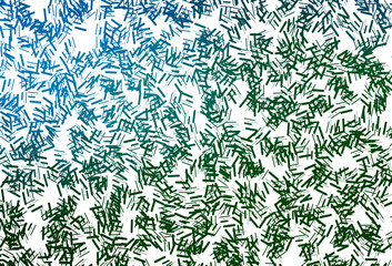 Dark blue, green vector template with repeated sticks.