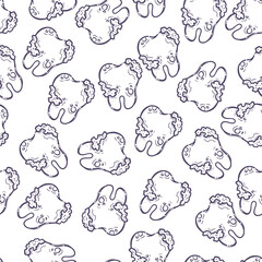 Teeth care treatment collection. Dental medicine theme pattern for posters, books, leaflets, stickers. Illustrations of teeth with plaque. Vector hand drawn style.