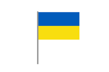 drawn flag of ukraine on a white background illustration.