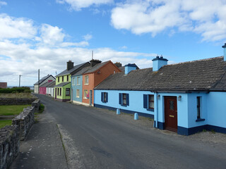 Fototapeta na wymiar Multicolored Houses in Ireland