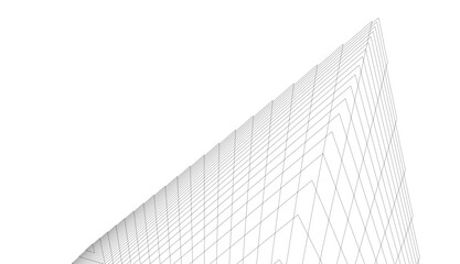 Fototapeta premium Abstract architectural drawing 3d illustration