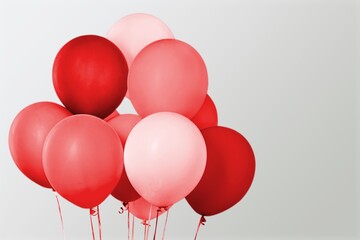 Many Red Balloons over Background. Happy Birthday. Festive Background.