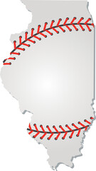 Illinois State Baseball Vector Design - 535351822