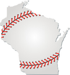 Wisconsin State Baseball Vector Design - 535351829