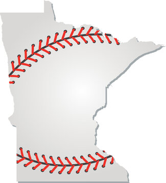 Minnesota State Baseball Vector Design