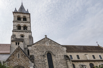 Fototapeta na wymiar Collegiate Church of Notre-Dame (founded between 1016 and 1031). Melun, Seine-et-Marne department, Ile-de-France region, France.