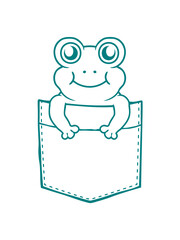 Hemdtasche kleiner süßer Frosch 