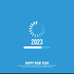 2023 happy new year. elegant numbers against the background of flickering fireworks. happy new year banner for greeting card, and calendar.