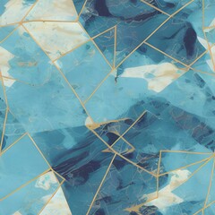Abstract marble tile, seamless, blue, green texture
