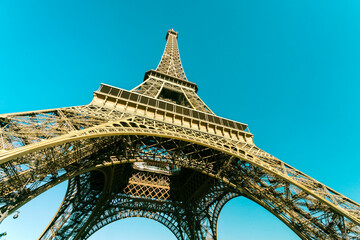 View of Eifel tower with blue sky