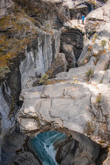 Fototapeta na wymiar waterfall in the canyon