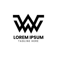 letter W W creative template logo