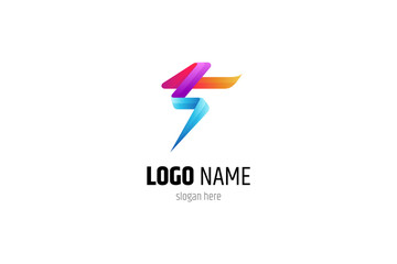 Abstract letter S logo with colorful gradient