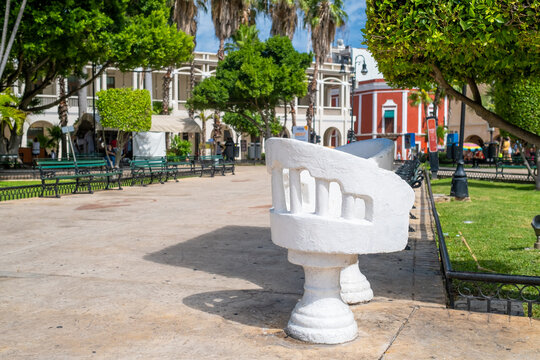 Plaza Grande, the main square of the city of Merida in Mexico