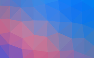 Light Blue, Red vector shining triangular template.